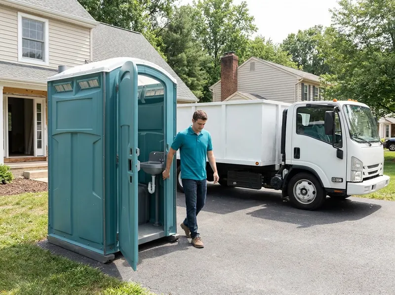 Flushable Portable Restrooms with Internal Sink in Reston, VA